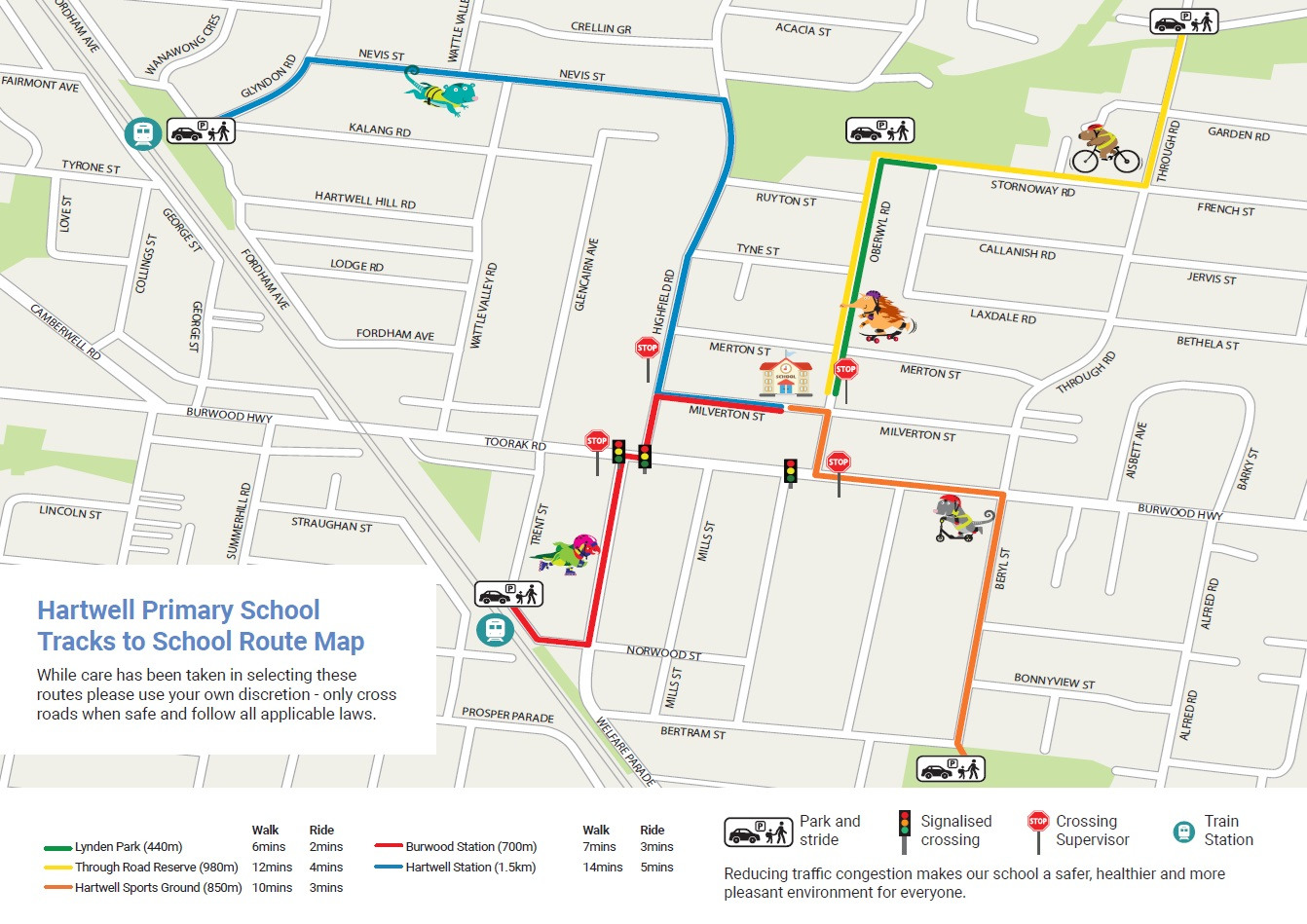 Tracks to Schools Map